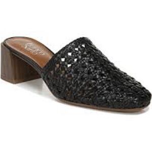 Franco Sarto Sunny woven leather mules in black 8M